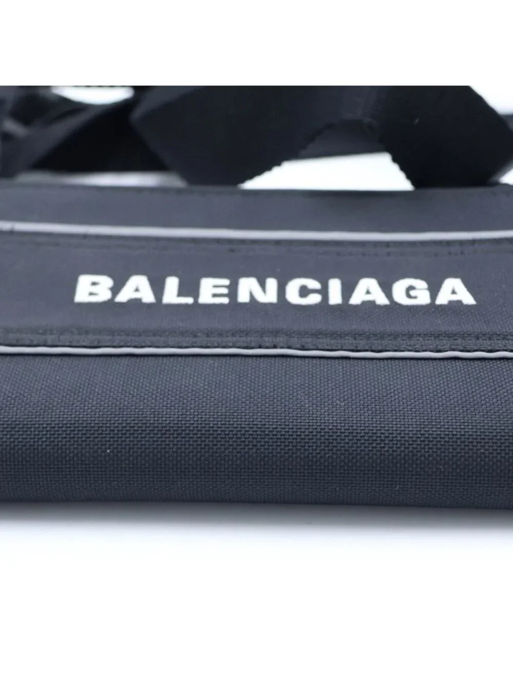 Balenciaga Logo Shoulder Wallet Embroidery Black